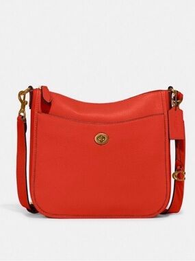 Coach Chaise Pebbled Leather Turnlock Crossbody